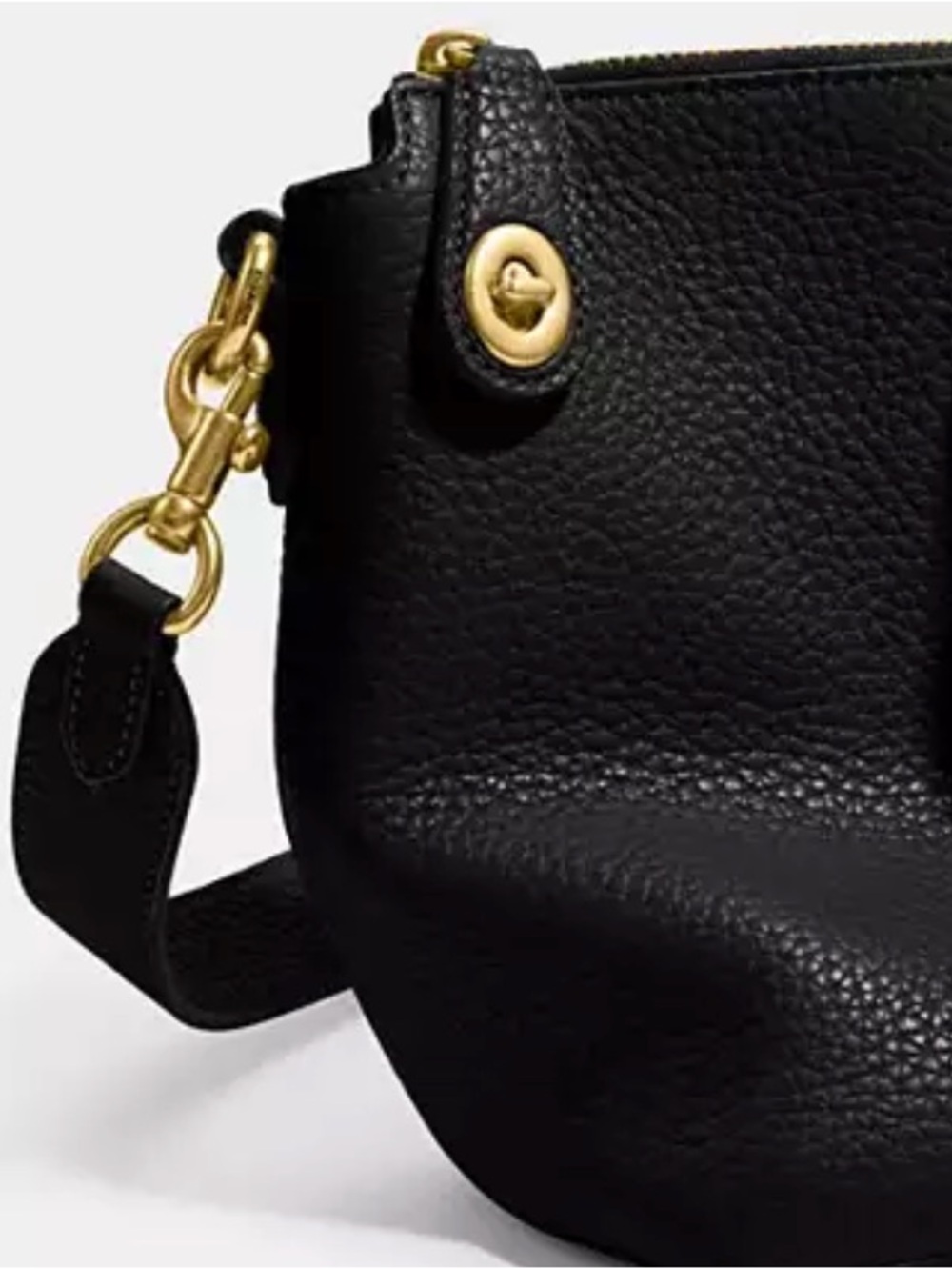Coach Cara Satchel NWT CE741 Black Pebble - Picture 10 of 10